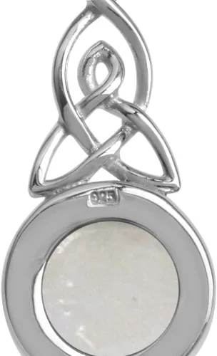 Miniatura 3 de Silvershake - Colgante de plata fina 925 con nudo celta de triquetra y collar de 18 pulgadas