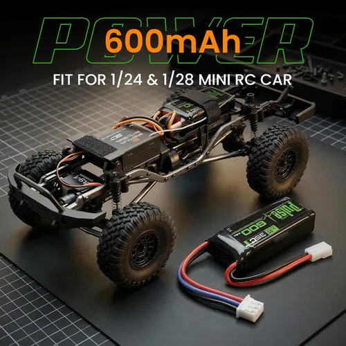 Miniatura 3 de Pulse 600mah 2S 7.4V 35C LiPo Batería Molex 51005 compatible con Furitek Fury FX118, HobbyPlus CR18P EVO, FMS FCX24 K5, FMS FCX24 Smasher V