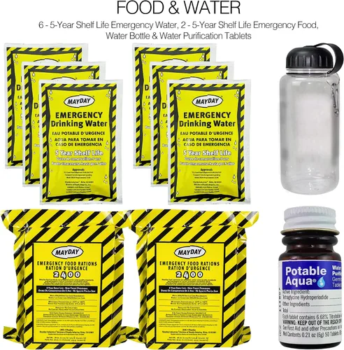 Miniatura 9 de Ready America 70185 kit de emergencia de gran calidad para 1 persona, mochila para 3 días