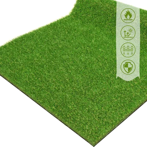 Alfombra de césped artificial de 3 x 7 pies, alfombra de césped realista de alta calidad de 0.8 pulgadas para jardín, patio, paisaje del hogar,