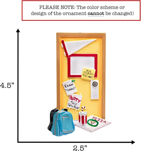 Miniatura 2 de Adorno de Navidad personalizado para puerta de dormitorio 2026 Decoración personalizada para árbol de Navidad, primer año de la universidad, 1ª