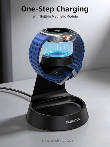 Miniatura 2 de Cargador de reloj para Samsung - Soporte de cargador para Galaxy Watch 8 con módulo magnético integrado, estación de carga inalámbrica para Samsung