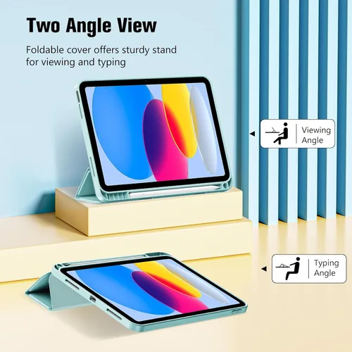 Miniatura 5 de ProCase Funda para iPad (A16) de 11ª Generación de 11 Pulgadas 2025/iPad de 10ª Generación de 10.9 Pulgadas 2022 con Soporte para Lápiz, Funda
