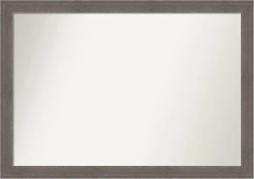 Miniatura 385 de Amanti Art Espejo de pared personalizado no biselado (24.5 x 24.5 pulgadas), marco gris marrón alta, varios tamaños personalizados, espejo de baño