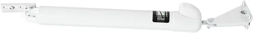 Touch 'n Hold Smooth Door Closer – Kit Individual (Blanco) – Cierrapuertas de Servicio Estándar con Función de Retención con Botón Táctil y