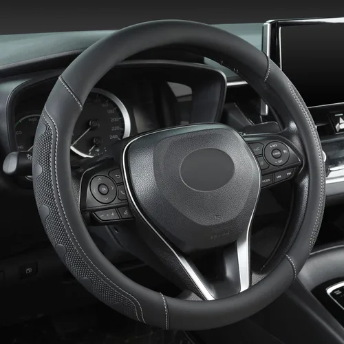 Miniatura 7 de Funda para Volante GIANT PANDA para Toyota, Funda para Volante de Coche para Toyota Highlander Rav4 Corolla Camry, Tamaño Estándar - Gris