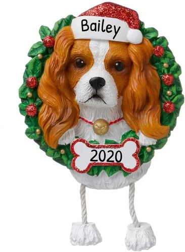 Miniatura 25 de Adornos de Navidad personalizados para perros de Elfos 2024 – Corona Shih Tzu para la primera Navidad de los amantes de los perros