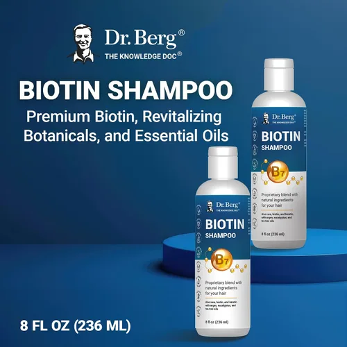 Miniatura 4 de Dr. Berg - Champú de biotina para hombres y mujeres (fórmula mejorada de alto rendimiento), probado y certificado de forma independiente, sin