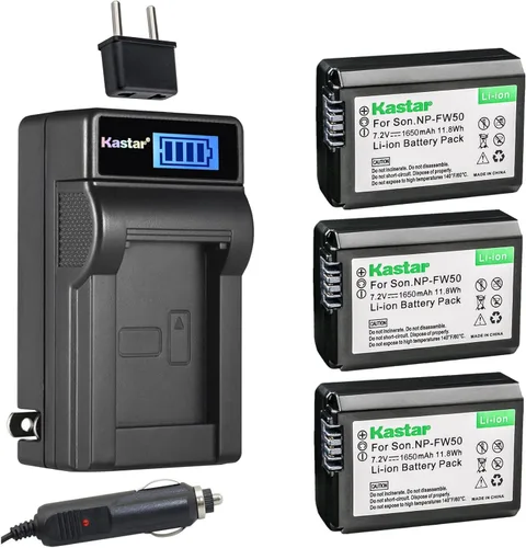 Miniatura 4 de Kastar NP-FW50 Cargador de batería LCD AC compatible con Sony ILCE-5100, Alpha α5100, a5100, ILCE-6000, Alpha α6000, a6000, ILCE-6100, Alpha α6100