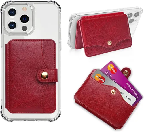 Miniatura 11 de M-Plateau Billetera para teléfono adhesiva, soporte delgado de tarjetas de crédito con adhesivo 3M para teléfono celular y funda de teléfono