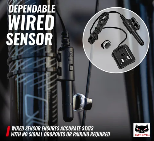 Miniatura 3 de CATEYE Computadora de bicicleta con cable - Velocímetro y odómetro de nivel básico, perfecto para ciclistas principiantes, arranque y parada