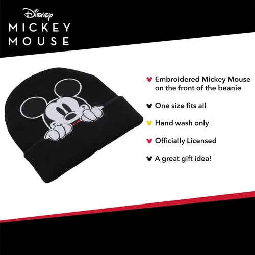 Miniatura 6 de Concept One Disney Mickey Mouse Cuffed Beanie Hat, Knitted Stocking Cap