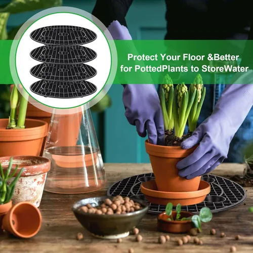 Miniatura 5 de 12 elevadores de plantas de 12 pulgadas para macetas de interior, soportes de plantas resistentes, elevador de macetas a nivel de planta
