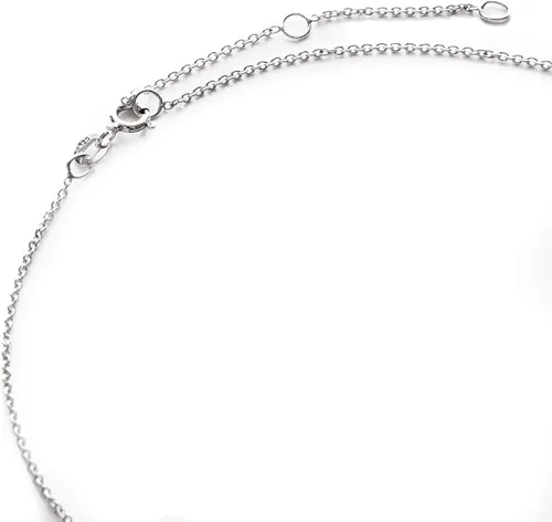 Miniatura 3 de Collar con inicial pequeña en el costado de plata fina