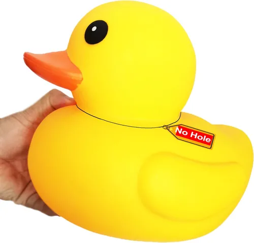 10.3 pulgadas Sin Agujero Gigante/Grande Impermeable Sin Ruido 'Bebe' Pato de Goma Divertido Amarillo/Ducikes Juguete de Baño/Piscina/Agua Sin