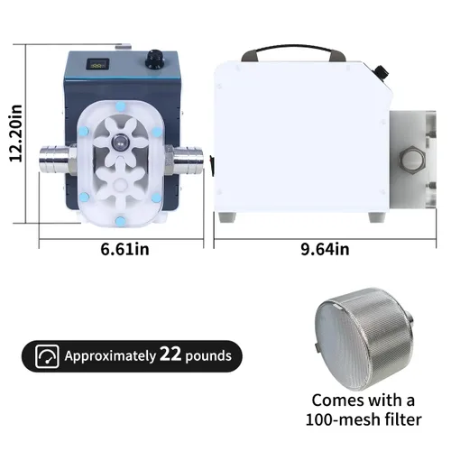 Miniatura 5 de Bomba de transferencia de miel, bomba de transferencia de líquido viscoso de 900-1000L/hora, velocidad ajustable 0-100%, bomba de miel con pantalla