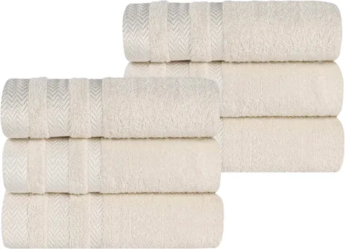 Miniatura 19 de Superior Juego de toallas de algodón de 9 piezas, toallas absorbentes suaves de felpa, artículos esenciales de baño, ducha, lujo, esponjosas