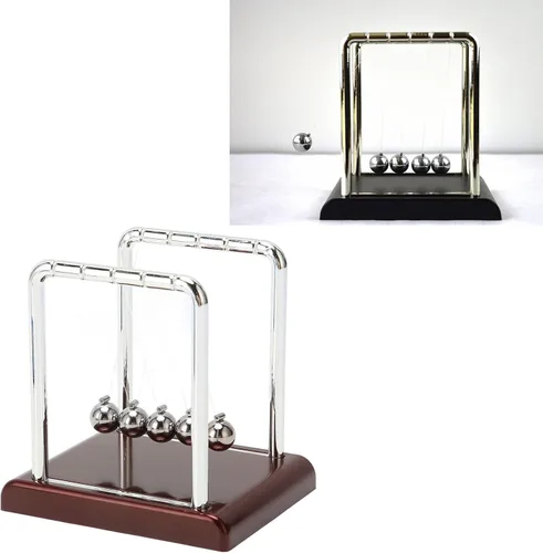 Miniatura 5 de Péndulo de equilibrio oscilante, cuentas grandes, bolitas de equilibrio de cuna, juguetes de escritorio, hierro forjado, ciencia física, péndulo