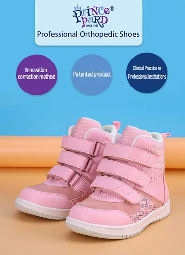 Miniatura 6 de Zapatos ortopédicos para niños, botas altas correctivas con soporte de arco y tobillo, mejoran los pies planos de los niños y valgusvaro