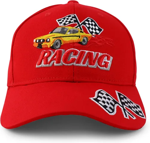 Miniatura 14 de Trendy Apparel Shop Gorra de béisbol con bandera de carreras bordada en 3D