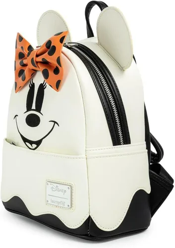 Miniatura 4 de Loungefly Disney Ghost Minnie Mouse que brilla en la oscuridad Cosplay, bolsa de hombro con doble correa para mujer, Multi, Moderno