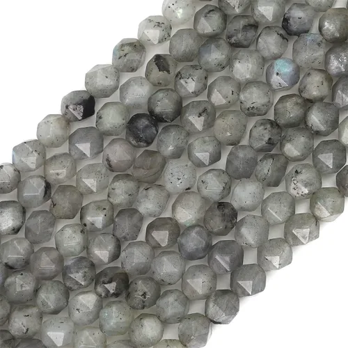 Miniatura 14 de BEADIA Cuentas redondas de facetas de piedra natural de amazonita de 6 mm para hacer joyas, tira de 36 cm