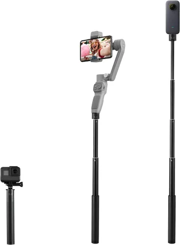 Miniatura 2 de Poste de extensión de cardán, barra de extensión ZHIYUN de 29 pulgadas para estabilizador de cardán, palo selfie ajustable con rosca de 1/4 pulgadas
