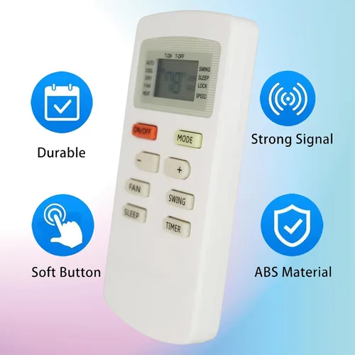 Miniatura 4 de Mando a distancia de repuesto YX1FF YX1F compatible con aire acondicionado Soleus Air Soleus GH-PAC-10E5 (pantalla tanto en Fahrenheit como Celsius)