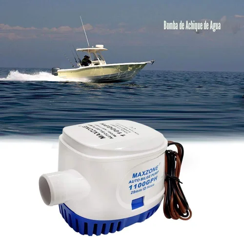 Miniatura 7 de Bomba de agua sumergible automática para barco de sentina 12 V 1100 GPH Auto con interruptor flotante, salida de 1-1/8", compacta para barco marino