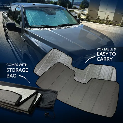 Miniatura 3 de SS-132-2 - Parasol para parabrisas delantero de automóvil compatible con Honda Civic Sedan 2016-2020 de 4 puertas, protector solar estilo acordeón