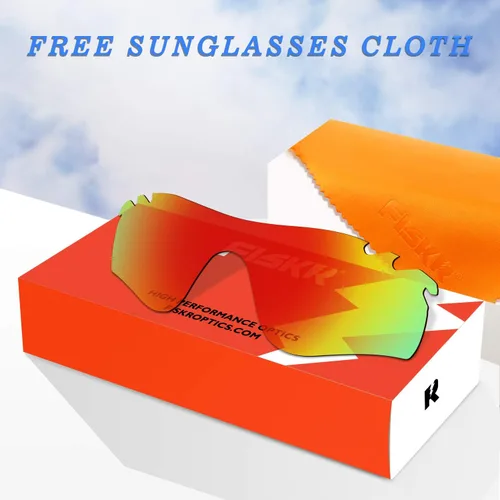 Miniatura 7 de Fiskr Lentes de repuesto para gafas de sol Oakley Radarlock Path ventiladas para OO9181 lentes de Repacement de esquí paquete de 4 pares