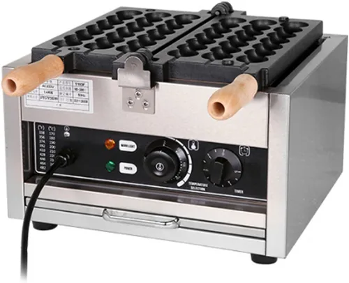 Miniatura 8 de Máquina de gofres eléctrica comercial, cuerpo de acero inoxidable, control de temperatura de 122.0-482.0 °F, temporizador, luces indicadoras