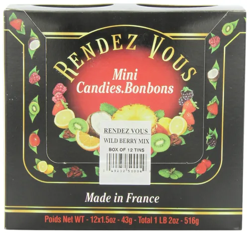 Miniatura 7 de Rendez Vous, Mini caramelos franceses, limón agrio, 1.5 onzas (paquete de 12)