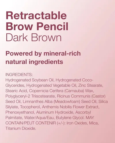 Miniatura 9 de Mineral Fusion Lápiz retráctil para cejas (marrón oscuro) – Ganador del premio TZR Beauty Heroes 2025 – Forma y define las cejas con cepillo
