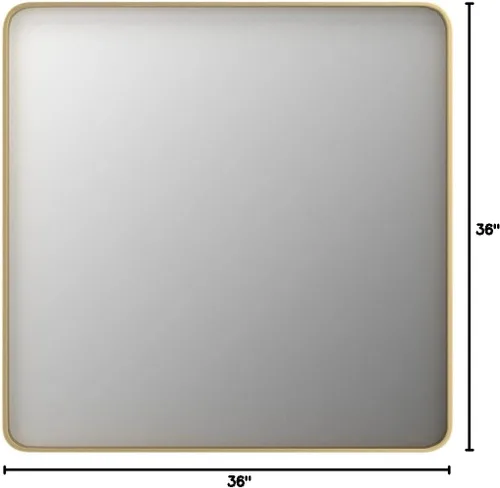 Miniatura 8 de TokeShimi Espejo de Tocador de Baño Dorado de 36 x 36 Pulgadas para Pared, Espejo Rectangular con Marco de Metal Mate Cepillado de Aleación de Oro