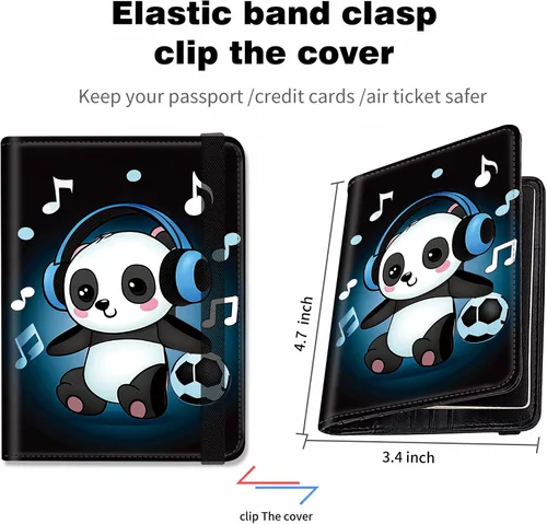 Miniatura 5 de Combo de portatarjetas de pasaporte y vacunación con bloqueo RFID-X-1, Música, Minimalista
