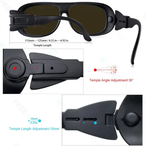 Miniatura 2 de FreeMascot Profesional 190nm-2000nm longitud de onda IPL láser gafas de seguridad para depilación, belleza láser y cosmetología