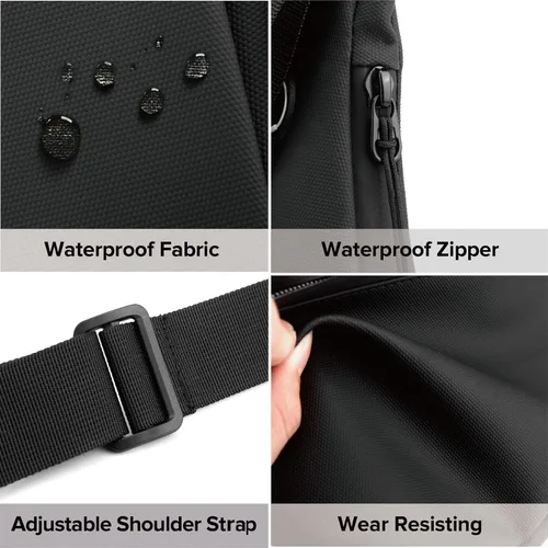 Miniatura 6 de Maymooner Bolso bandolera pequeño para hombres y mujeres, ligero, antirrobo, una correa, bolso casual para el pecho, mochila delgada