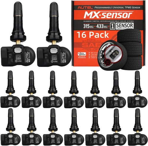 Autel Sensores TPMS, MX-Sensor 2 en 1 (315 MHz+433 MHz), sensor de presión de neumáticos universal a presión de neumáticos a presión de nivel OE,