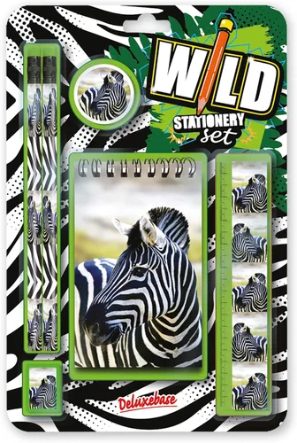 Miniatura 13 de Deluxebase Wild Stationery Set - Tigre blanco de animales de papelería con 2 lápices, borrador, sacapuntas, regla y lindo cuaderno. Suministros