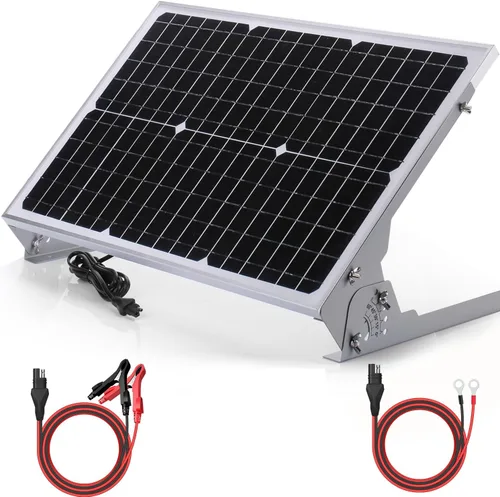 Miniatura 9 de SUNER POWER 10 W 12 V Cargador de Batería Solar y Mantenedor, Controlador de Carga Smart MPPT Incorporado, Soporte de Montaje Ajustable, Kits
