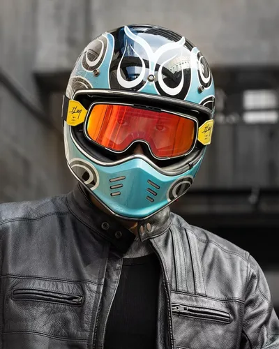 Miniatura 7 de ILM Cascos de motocicleta de cara completa vintage para adultos y hombres, compatible con ciclomotor, cuatrimoto, crucero, scooter, DOT ECE