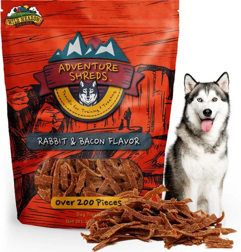 Miniatura 8 de Adventure Shreds Elk & Bacon Golosinas para perros, golosinas suaves y finas para entrenamiento y recompensas, aperitivos sin granos para mascotas
