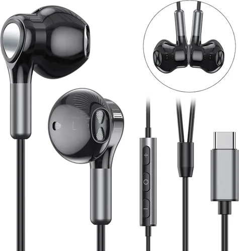 Miniatura 2 de Auriculares USB C para Samsung Galaxy S24 S23 Ultra S22 S21 FE S20 A54 A53 Auriculares USB C con Micrófono Control de Volumen Auriculares con Cable