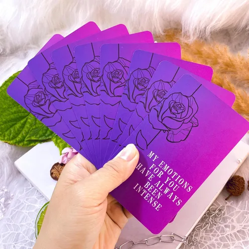 Miniatura 6 de Mazos de Cartas de Oráculo Amor Divino, 64 Cartas de Tarot de Llamas Gemelas, mazos de cartas de oráculo con significados en ellos, Explora temas
