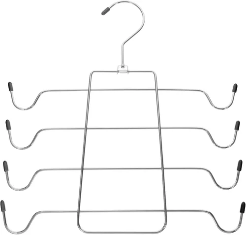 Miniatura 11 de DOITOOL 2 piezas de colgador sin mangas, ganchos multifuncionales para organizador de armario, perchas que ahorran espacio para camisetas sin Beige