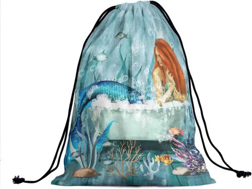 Miniatura 177 de Bolsa de agarre de gimnasia de piel de animal, bolsa de gimnasia con cordón ajustable, bolsa de cuerda para fauna silvestre, Mariposas Galaxy