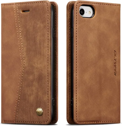 Miniatura 18 de QLTYPRI Para iPhone Air Case Wallet Con Tarjetero, Vintage PU Cuero Kickstand Cierre Magnético A Prueba De Golpes Folio Libro Funda Para IPhone 17