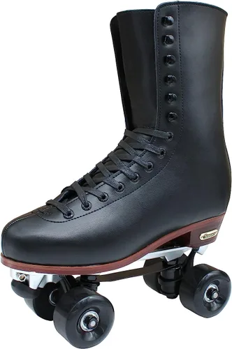 Miniatura 2 de Chicago Skates Premium Lifestyle - Patines de piel y gamuza para hombre, color negro