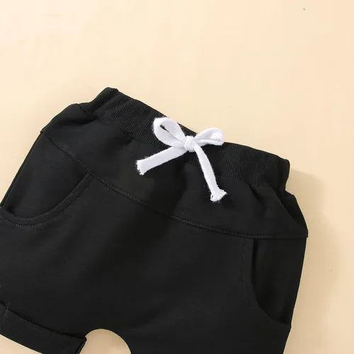 Miniatura 7 de yuhappy Conjunto de 2 piezas de ropa de verano para bebé, sin mangas, con bolsillo, camiseta sin mangas y pantalones cortos, ropa casual